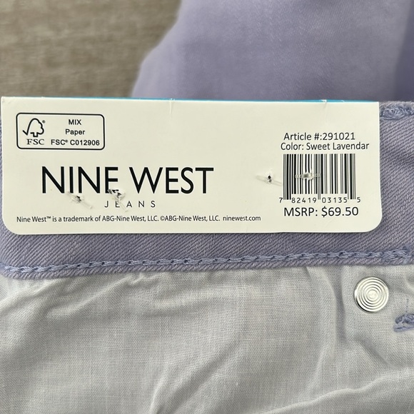 Nine West Gramercy Cropped “Sweet Lavender” Twill Pants. Size 12. NWT. - Picture 9 of 10